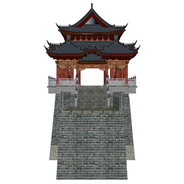 城樓側(cè)立面效果圖