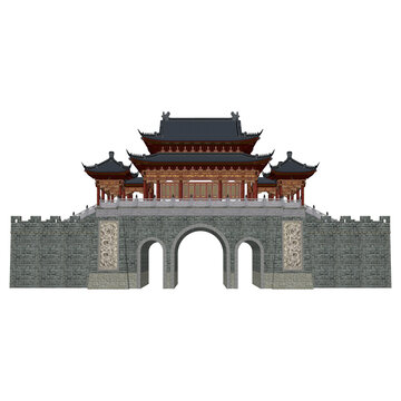 城樓立面效果圖