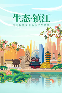 鎮(zhèn)江綠色生態(tài)城市宣傳海報(bào)