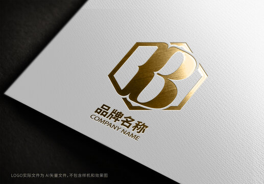 艺术字母logo标志B