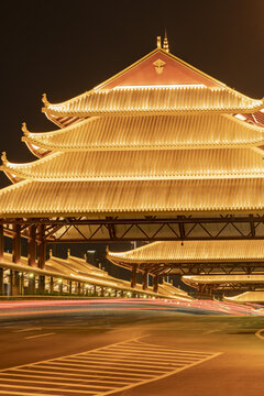 广西柳州凤凰岭大桥夜景