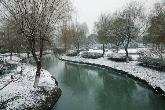 子川桥雪景