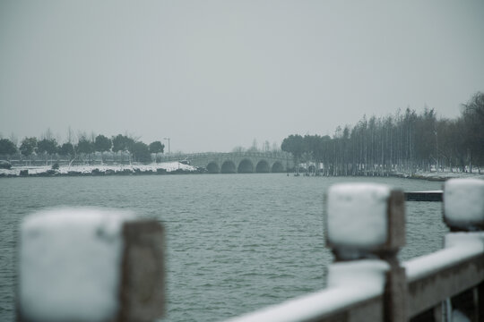 昆承湖雪景