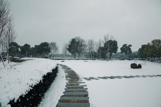 理工雪景