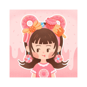 甜點(diǎn)女孩頭像