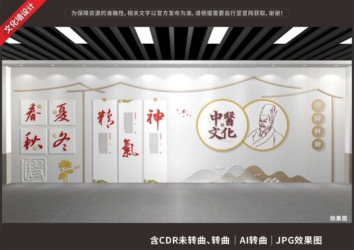 中醫(yī)文化展示展廳墻