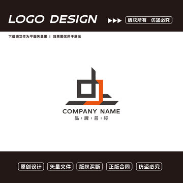 djDJ字母logo