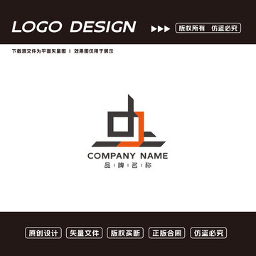 djDJ字母logo