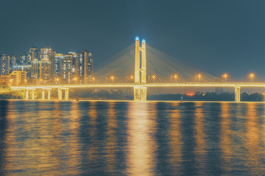 广西柳州壶西大桥夜景