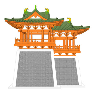 闕樓立面效果圖