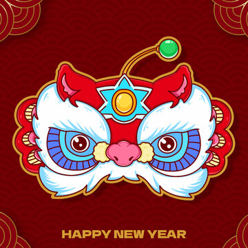 過大年新春傳統(tǒng)獅頭