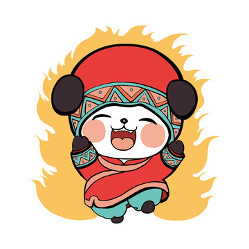 卡通熊貓圖片