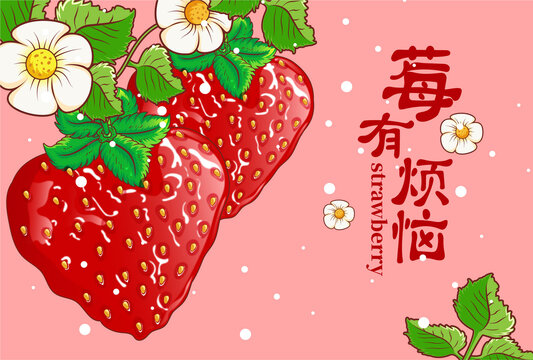 草莓包装封面设计