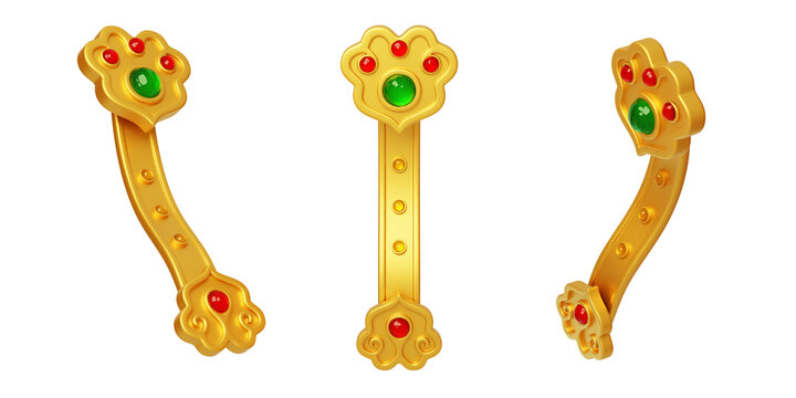 新年國風(fēng)吉祥幸福珠寶如意3D