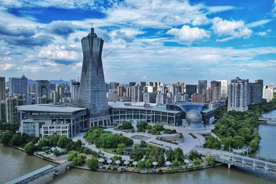 杭州地标建筑环球中心文化广场