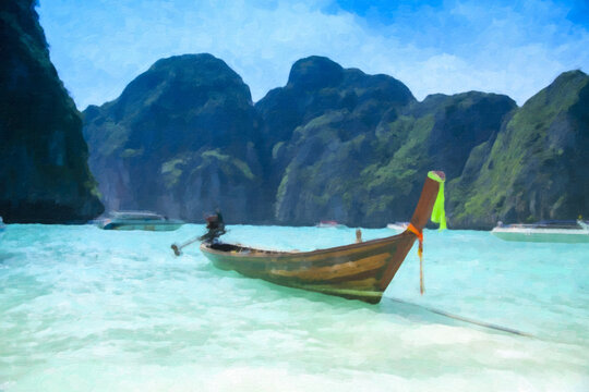 东南亚海岛木船