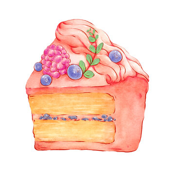 树莓蓝莓奶油蛋糕