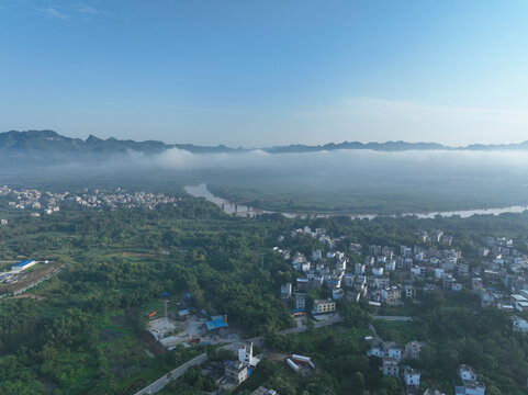 航拍宁明新农村