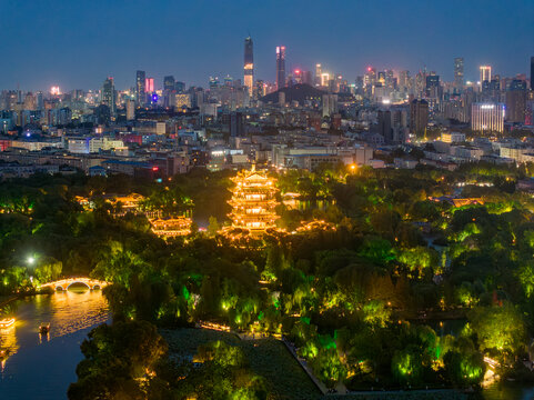 济南大明湖超然楼夜景