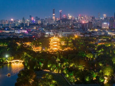 济南大明湖超然楼夜景