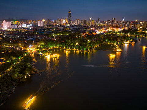 济南大明湖超然楼夜景