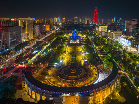 济南泉城广场夜景