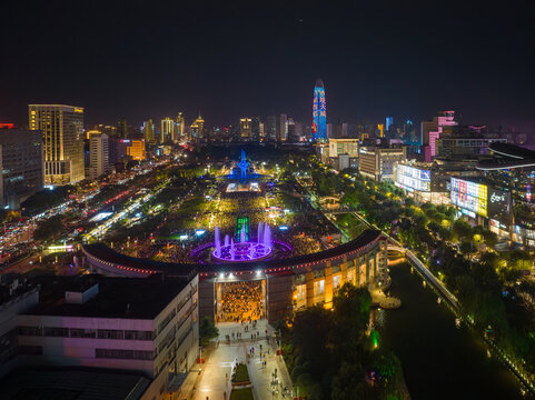 济南泉城广场夜景