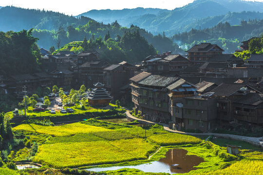 三江程阳景区侗寨