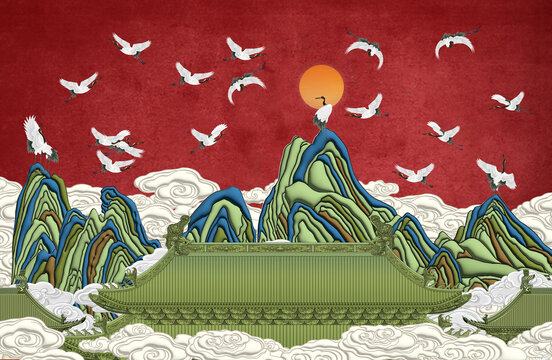 仙鶴樓閣仙山