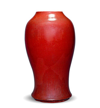 乾隆霁红釉瓶改罐