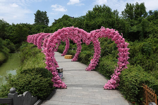 心型鲜花路引