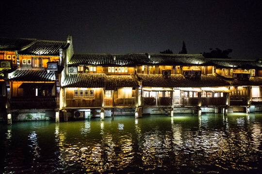 乌镇西栅夜景