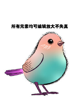 卡通小鳥