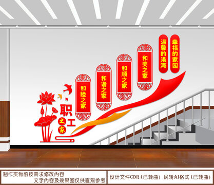 職工之家樓梯文化墻