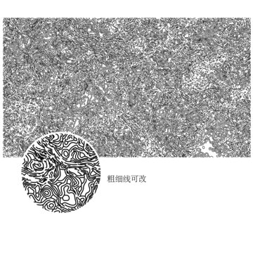 矢量彎曲藝術(shù)線條肌理紋圖案