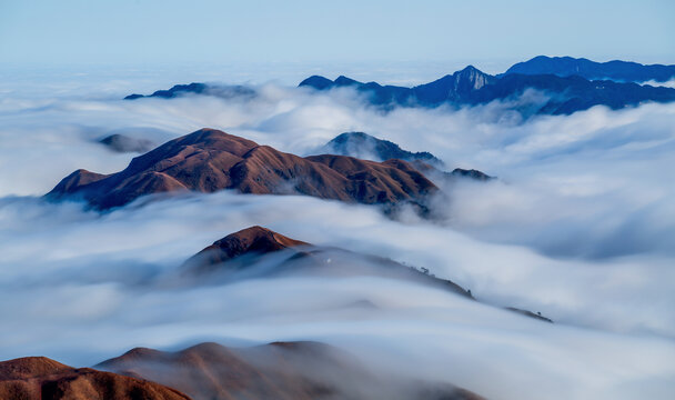 武功山秋色流云全景