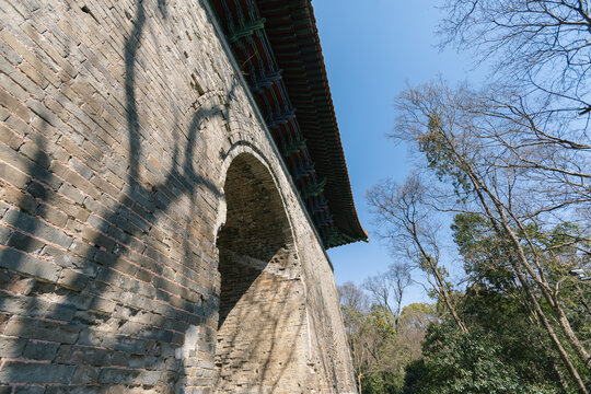 江苏南京明孝陵景区景点四方城