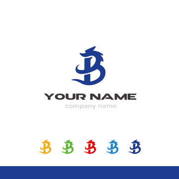字母B龍logo標志設(shè)計