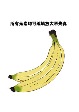手繪香蕉