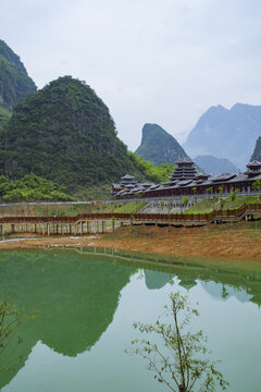 山水风景倒影