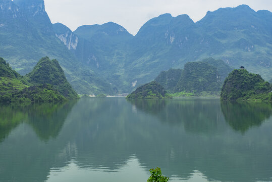 湖泊风景山景