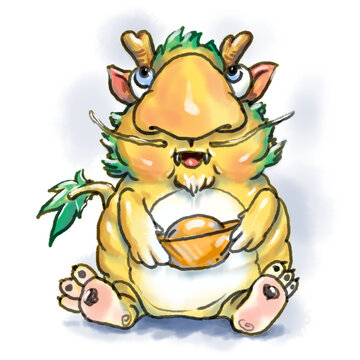 像毛毛蟲的Q版龍