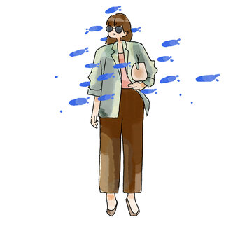 插畫女孩