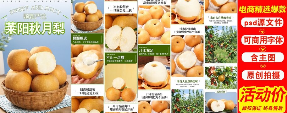 萊陽秋月梨詳情頁