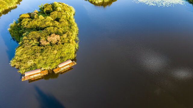 夏季的长春净月潭湿地公园风景