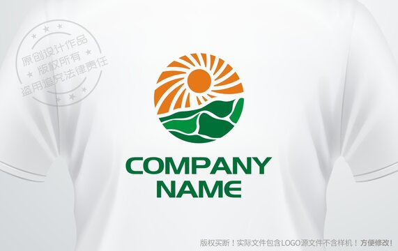 农业logo日出朝霞