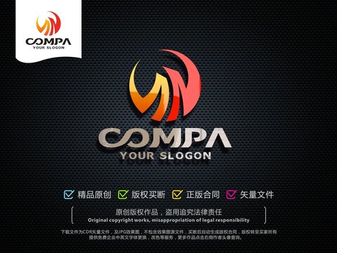 M字母LOGO設計