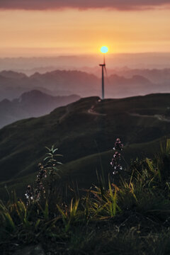 阿西里西韭菜坪夕阳