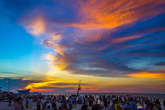 北海銀灘夕陽