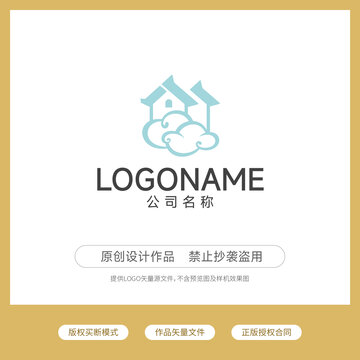 民宿logo云朵